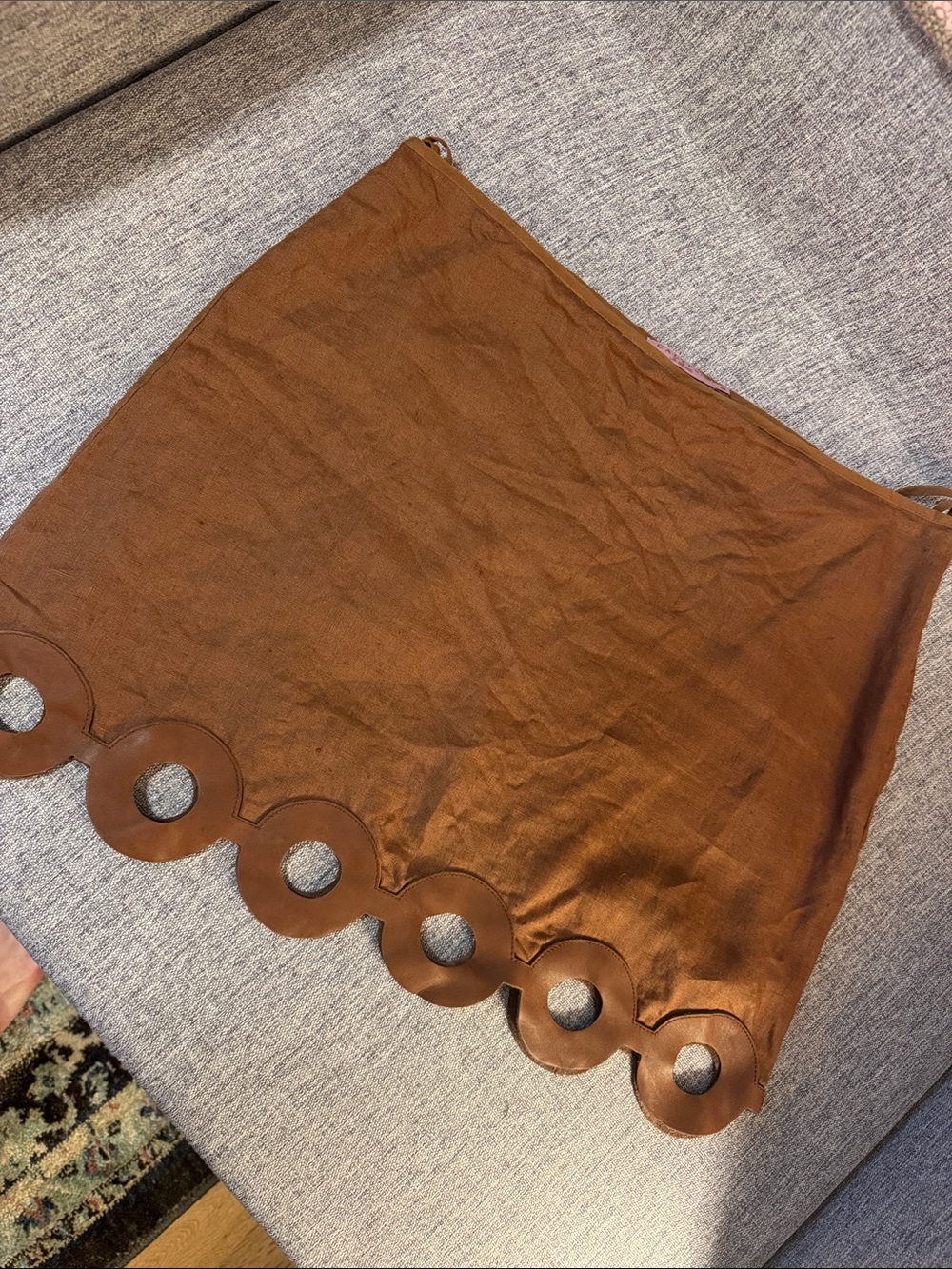 Calypso St. Bart Brown Circle-Hem Mini Skirt